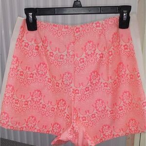 Bright Orangy/Pinkish Colored Dress Shorts